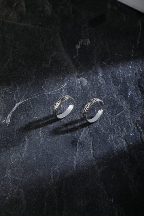 Oxidized Silver Toe RingS