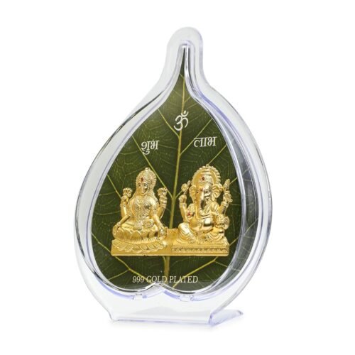 DHRUVS COLLECTION ARTIFICIAL GOLD COATED GODDESS LAKSHMI JI AND GOD GANESH JI IDOL - Image 5