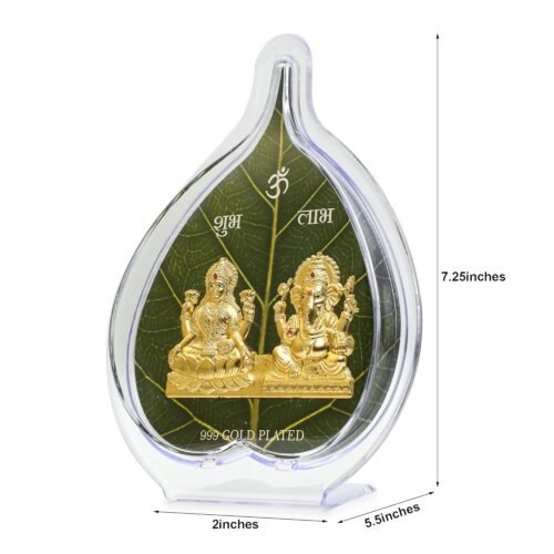 DHRUVS COLLECTION ARTIFICIAL GOLD COATED GODDESS LAKSHMI JI AND GOD GANESH JI IDOL - Image 3