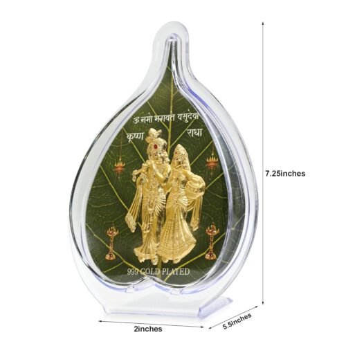 DHRUVS COLLECTION ARTIFICIAL GOLD COATED RADHA KRISHAN IDOL - Image 5
