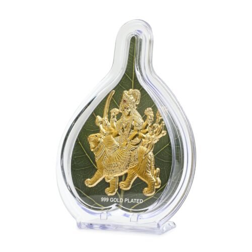 DHRUVS COLLECTION ARTIFICIAL GOLD COATED GODDESS VAISHNO MAA IDOL - Image 4