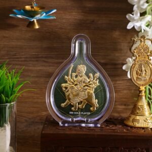 DHRUVS COLLECTION ARTIFICIAL GOLD COATED GODDESS VAISHNO MAA IDOL