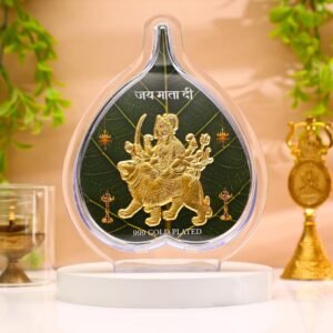 DHRUVS COLLECTION ARTIFICIAL GOLD COATED VAISHNO MAA IDOL