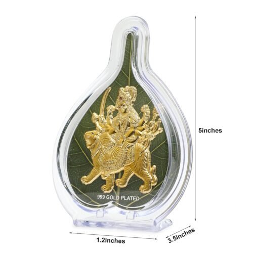 DHRUVS COLLECTION ARTIFICIAL GOLD COATED GODDESS VAISHNO MAA IDOL - Image 5