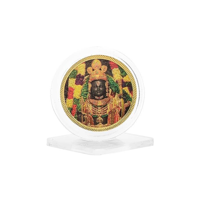 DHRUVS COLLECTION Gold Plated Ram Lalla Idol Ayodhya 3D Acrylic Photo Frame Stand for Home Decor, Car Dashboard, Office Table, Pooja, Temple, Workplace, Housewarming Gift (1.75 x 1.5 Inch) - Image 4